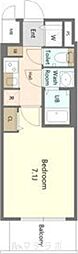 S-RESIDENCE名古屋菊井aline 1Kの間取図画像