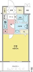 SHOKEN Residence名古屋SOUTH 1Kの間取図画像