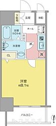 SHOKEN Residence名古屋SOUTH 1Kの間取図画像