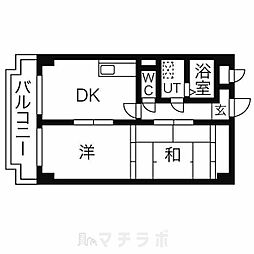 アベニュー泉 2DKの間取図画像