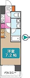 プライムアーバン泉 1Kの間取図画像