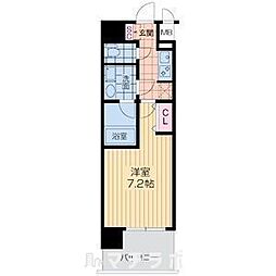 プライムアーバン泉 1Kの間取図画像