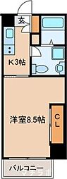 グランデ浅間町 1Kの間取図画像