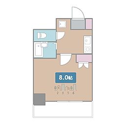 ヒルズ千種 1Kの間取図画像