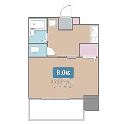 サンシャイン上前津 1Kの間取図画像