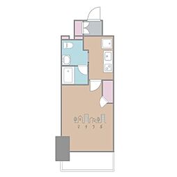 レジディア鶴舞 1Kの間取図画像