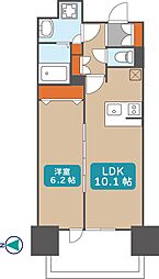 プレサンス丸の内リラティ 1LDKの間取図画像