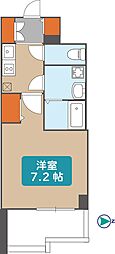 プレサンス丸の内レジデンス2 1Kの間取図画像