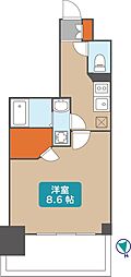 プレサンス栄ライズ 1Kの間取図画像
