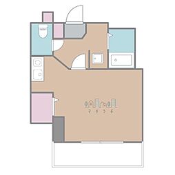 グレイス吹上 1Kの間取図画像