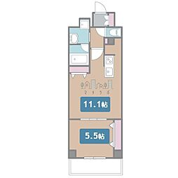 グランルクレ新栄イースト 1LDKの間取図画像