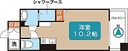 N.S.ZEAL大曽根 ワンルームの間取図画像