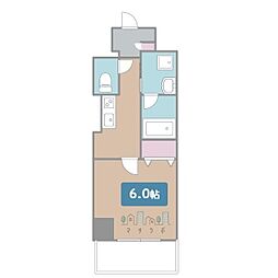 レガーロ 1Kの間取図画像