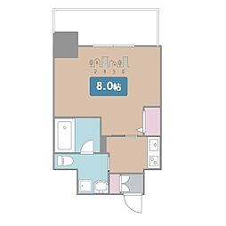 aLATOSHIRAKABE 1Kの間取図画像