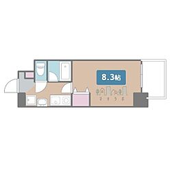 ヒルズ新栄2号館 1Kの間取図画像