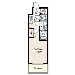 S-RESIDENCE浄心 1Kの間取図画像