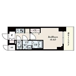 S-RESIDENCE平安通 1Kの間取図画像