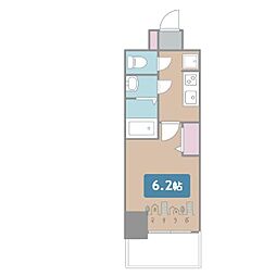 アステリ鶴舞テーセラ 1Kの間取図画像