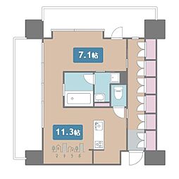 アーデン泉プレミア 1LDKの間取図画像