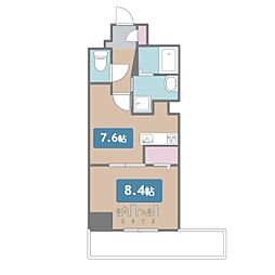 カスタリア新栄2 1DKの間取図画像