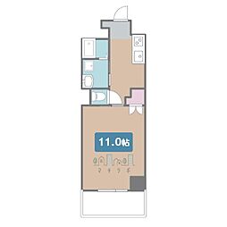グランダール吹上 1Kの間取図画像