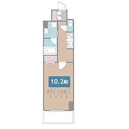 グランルクレ新栄ウエスト 1Kの間取図画像