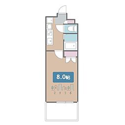 パルティール上前津 1Kの間取図画像