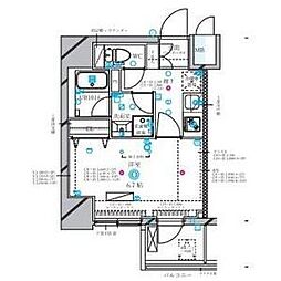 ディアレイシャス丸の内 1Kの間取図画像