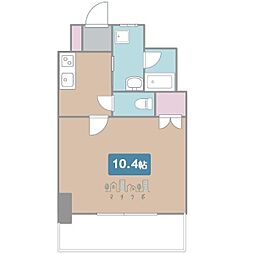 BSRESIDENCESAKAE 1Kの間取図画像