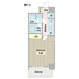プロシード新栄 1Kの間取図画像