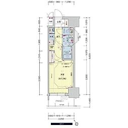 プレサンス新栄リベラ 1Kの間取図画像