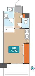 エスポアール泉 ワンルームの間取図画像