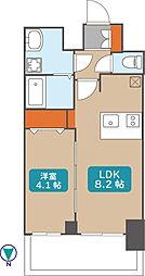 プレサンス桜山駅前アフォード 1LDKの間取図画像