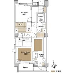 プライムメゾン御器所 2LDKの間取図画像