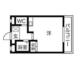 ドール新栄 ワンルームの間取図画像