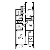 オーデブルージュ  ｜ 大阪府大阪市浪速区塩草2丁目4-22（賃貸マンション3LDK・7階・76.00㎡） その2