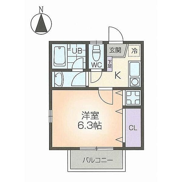 東京都西東京市北原町1丁目(賃貸アパート1K・1階・22.72㎡)の写真 その2