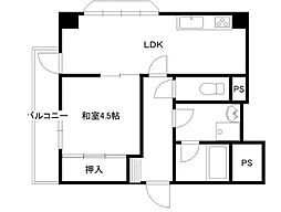 西武多摩湖線 八坂駅 徒歩7分の賃貸マンション 3階1LDKの間取り