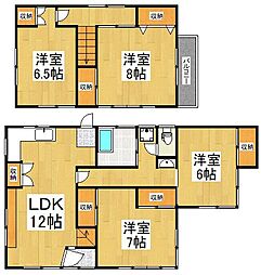 西武新宿線 東村山駅 徒歩6分の賃貸一戸建て 1階4LDKの間取り