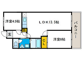 ヴィラスリースター鶴浜  ｜ 大阪府大阪市大正区鶴町3丁目（賃貸マンション2LDK・3階・55.72㎡） その2