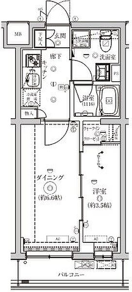 ベルシード野毛山公園 206｜神奈川県横浜市西区老松町(賃貸マンション1DK・2階・30.15㎡)の写真 その1