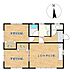 間取り：【間取り図】間取りは2LDKです。1～3人で住むのにちょうどいいですよ。