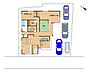 その他：【区画図】駐車は約4台停まります。（車種によります。）
