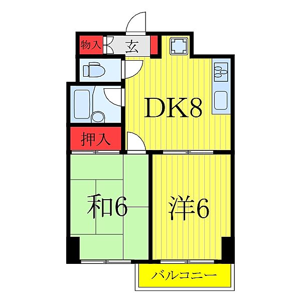 ライオンズマンション茗荷谷 601｜東京都文京区白山3丁目(賃貸マンション2DK・1階・41.00㎡)の写真 その2