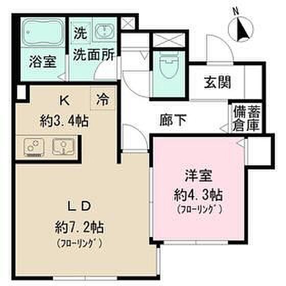 カサグラン池袋 101｜東京都豊島区池袋本町4丁目(賃貸マンション1LDK・1階・40.35㎡)の写真 その2