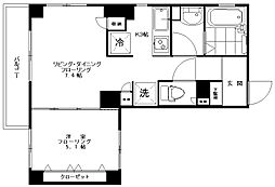 クレストヒルズ恵比寿 1LDKの間取図画像