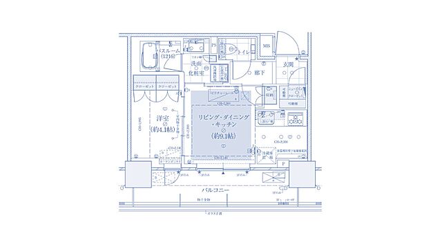 間取り アトラスタワー五反田 5階/-