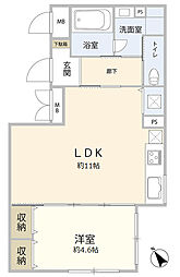 パレ・ドール巣鴨西 1LDKの間取図画像