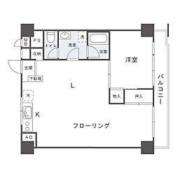 松戸栄町ハイム 1LDKの間取図画像