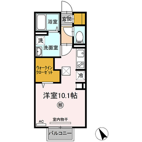アローネ 102｜鳥取県倉吉市上井(賃貸アパート1R・1階・30.03㎡)の写真 その2